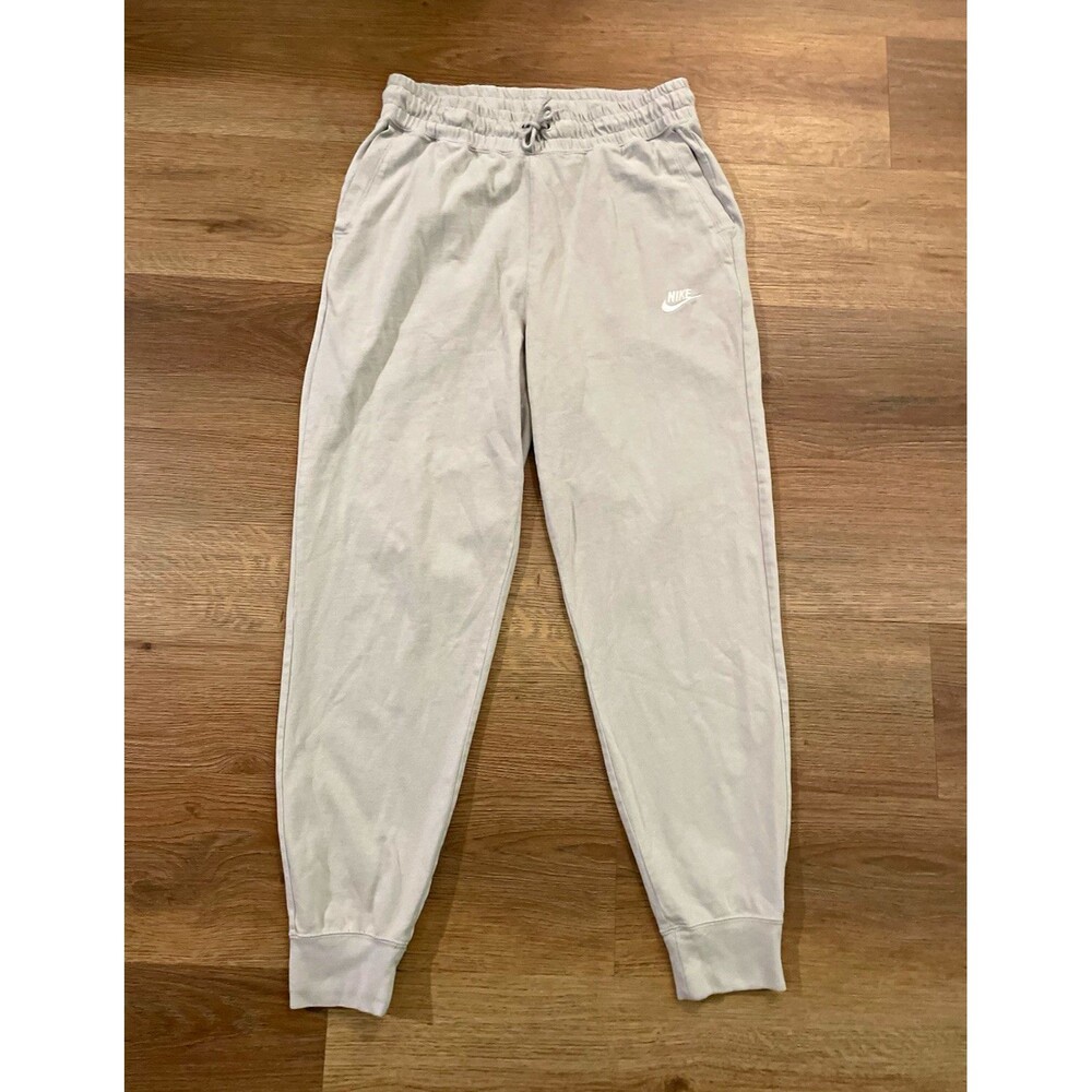 Nike Men’s  Light Gray Jogger Pants M Drawstring, Pockets, Cotton, Athleisure